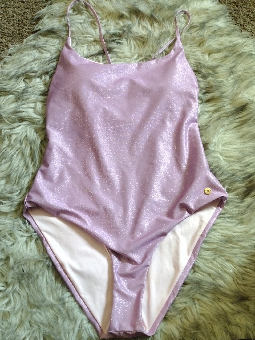Bronzini Shimmery Lilac One-Piece Swimsuit